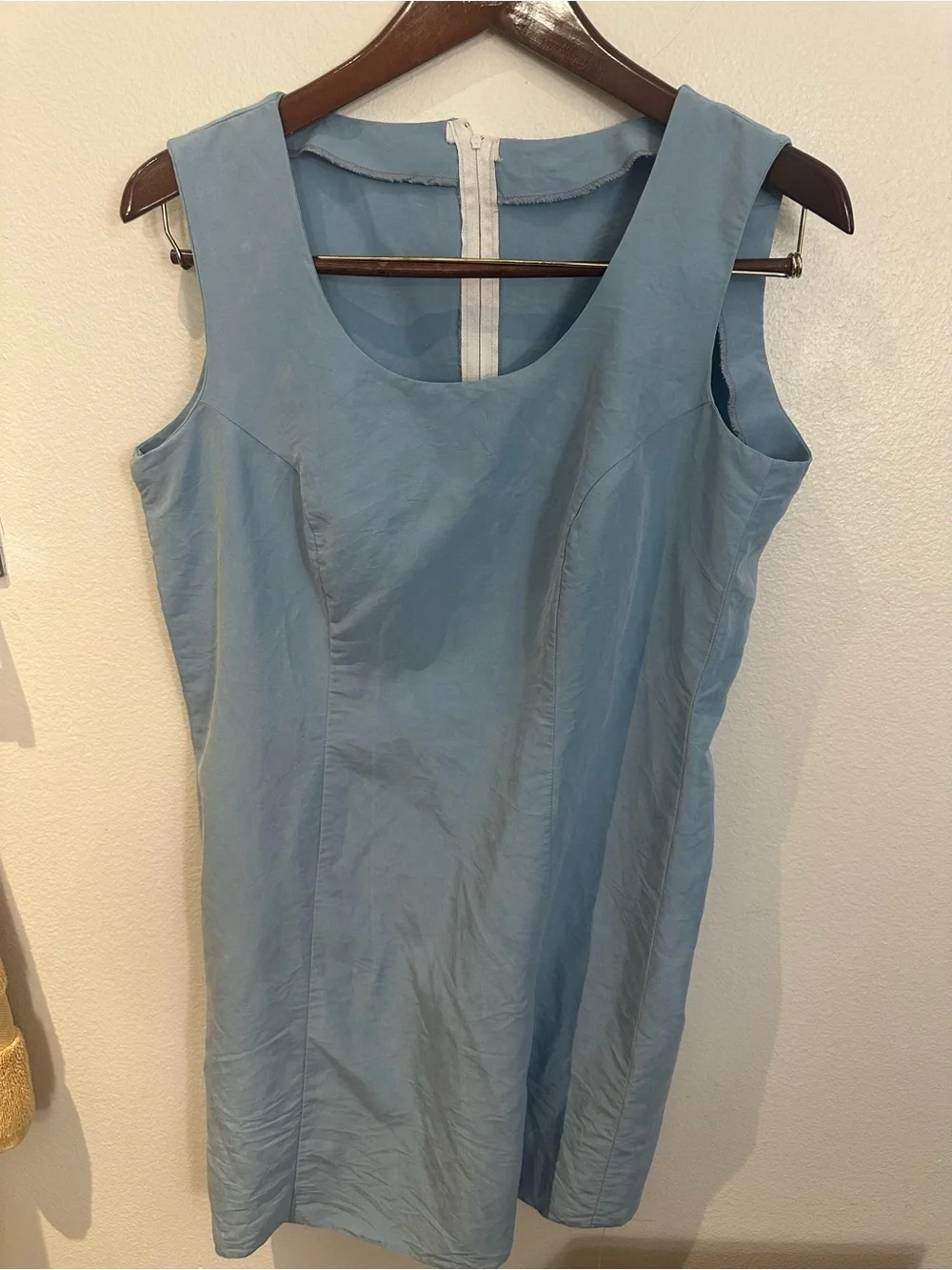 Vintage Light Blue Sleeveless Dress with Matching Blazer Jacket Suit Set Co-ord